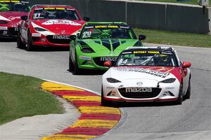 Todd Lamb's, Hernan Palermo's and Ara Malkhassian's Mazda MX-5 Cups