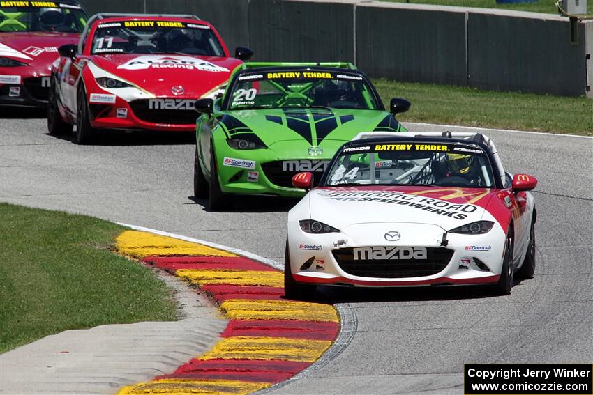 Todd Lamb's, Hernan Palermo's and Ara Malkhassian's Mazda MX-5 Cups
