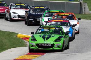 Hernan Palermo's, Patrick Gallagher's, Bryan Ortiz's, Dean Copeland's, Mark Drennan's and Todd Lamb's Mazda MX-5 Cups