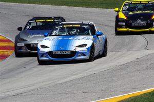 Joseph Boden's, Nick Evancich's and Dillon Dexter's Mazda MX-5 Cups