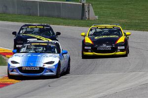 Joseph Boden's, Dillon Dexter's and Andrew List's Mazda MX-5 Cups