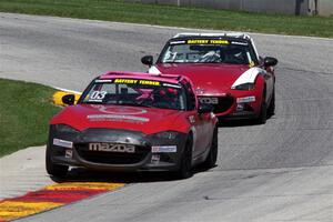 Ashton Harrison's and Matt Cresci's Mazda MX-5 Cups