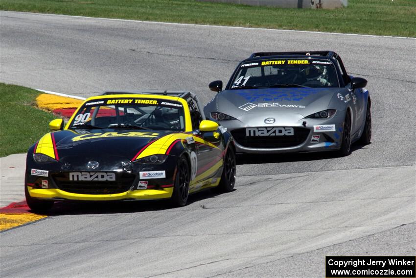 Dillon Dexter's and Nick Evancich's Mazda MX-5 Cups
