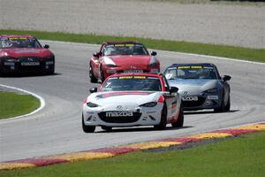 Brian Henderson's, Nicholas Evancich's, Zach Lee's and Ashton Harrison's Mazda MX-5 Cups