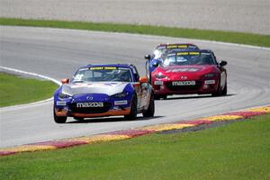Max Faulkner's, Joe DaSilva's and Luke Oxner's Mazda MX-5 Cups
