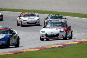 Todd Lamb's, Mark Drennan's and Bryan Ortiz's Mazda MX-5 Cups