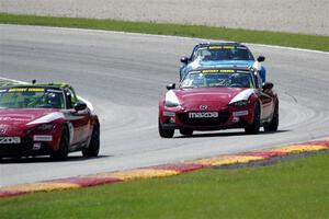 Nathanial Sparks', Matt Cresci's and Keith Jensen's Mazda MX-5 Cups