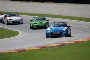 Hernan Palermo's, Tom Martin, III's and Brian Henderson's Mazda MX-5 Cups