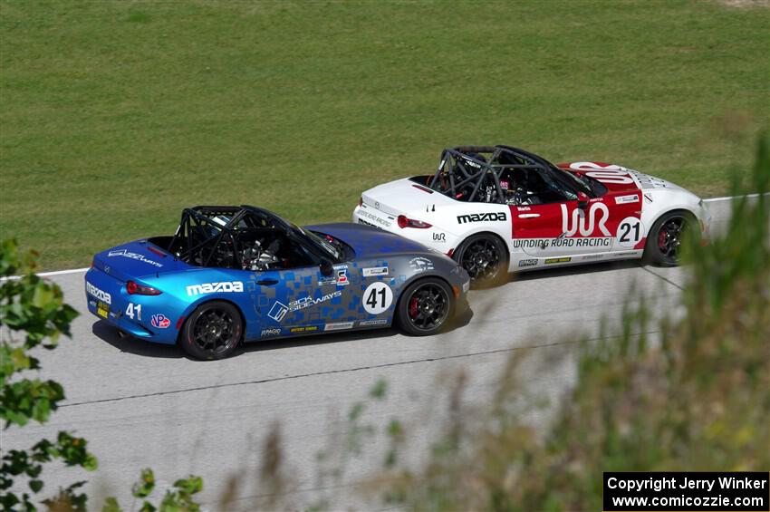 Tom Martin, III's and Nicholas Evancich's Mazda MX-5 Cups