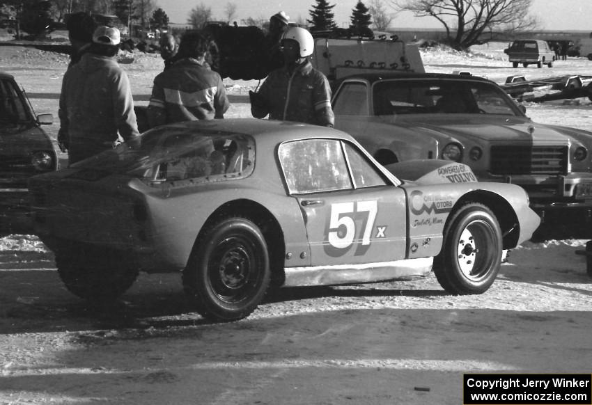 Steve Erickson's Volvo V-6 powered SAAB Sonett II in the paddock.