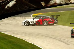 Scott Welham's Porsche GT3 Cup spins at turn 8.