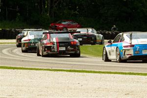 Roman De Angelis', David Kolkmann's and Maxwell Root's Porsche GT3 Cups