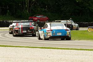 Roman De Angelis', David Kolkmann's and Maxwell Root's Porsche GT3 Cups