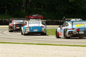David Kolkmann's, Maxwell Root's and Michael Levitas' Porsche GT3 Cups