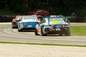 David Kolkmann's, Maxwell Root's and Michael Levitas' Porsche GT3 Cups