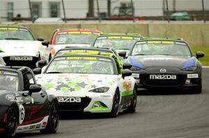 Nathanial Sparks', Luke Oxner's and Nikko Reger's Mazda MX-5 Cups