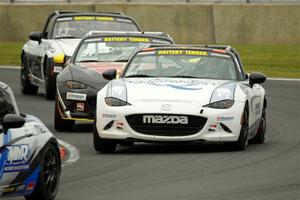 Luke Oxner's, Brian Henderson's and Robert Noaker's Mazda MX-5 Cups