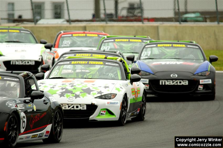 Nathanial Sparks', Luke Oxner's and Nikko Reger's Mazda MX-5 Cups