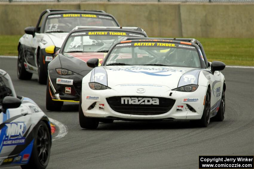 Luke Oxner's, Brian Henderson's and Robert Noaker's Mazda MX-5 Cups