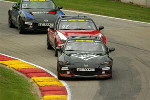 John Dean, II's, Selin Rollan's and Nikko Reger's Mazda MX-5 Cups