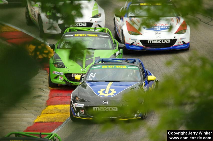 Todd Lamb's, Hernan Palermo's, Robert Stout's and Bryan Ortiz's Mazda MX-5 Cups