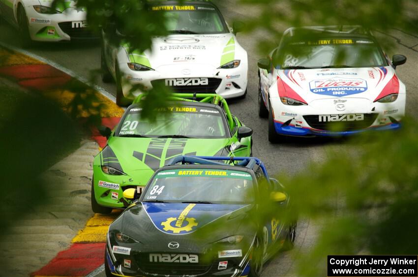 Todd Lamb's, Hernan Palermo's, Robert Stout's and Bryan Ortiz's Mazda MX-5 Cups
