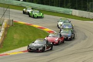 John Dean, II's, Selin Rollan's, Nikko Reger's, Todd Lamb's, Bryan Ortiz's, Hernan Palermo's, Nathanial Sparks' Mazda MX-5 Cups