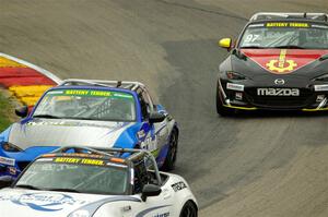Luke Oxner's, Nick Igdalsky's and Brian Henderson's Mazda MX-5 Cups