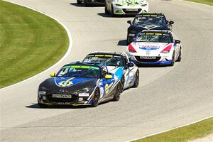Todd Lamb's, Joey Bickers', Robert Stout's and John Dean, II's Mazda MX-5 Cups