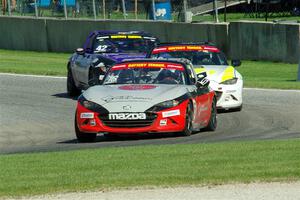 John Dean, II's, Hernan Palermo's and Assen Rachev's Mazda MX-5 Cup