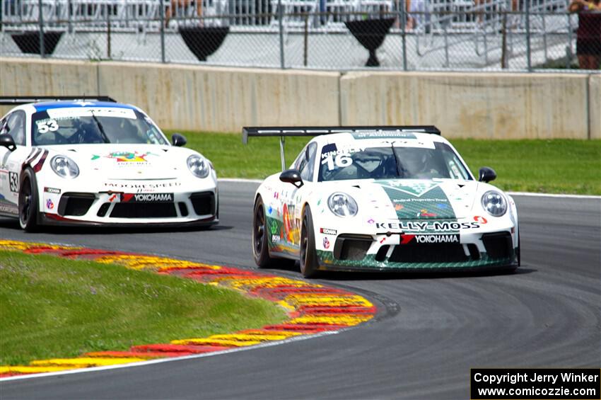 Jeff Kingsley's and Riley Dickinson's Porsche GT3 Cups