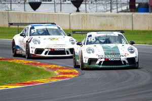 Jeff Kingsley's and Riley Dickinson's Porsche GT3 Cups