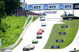 The field gets the green flag on the final lap of the race.