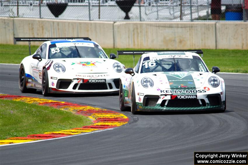 Jeff Kingsley's and Riley Dickinson's Porsche GT3 Cups