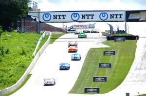 The field gets the green flag on the final lap of the race.