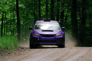 Silas Himes / Rubin Hatfield Subaru WRX STi on SS1, Camp 3 North.