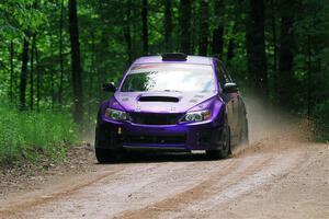 Silas Himes / Rubin Hatfield Subaru WRX STi on SS1, Camp 3 North.