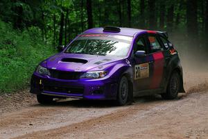 Silas Himes / Rubin Hatfield Subaru WRX STi on SS1, Camp 3 North.