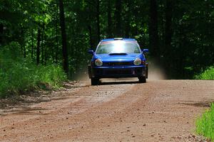 Jimmy Pelizzari / Bryce Proseus Subaru WRX on SS1, Camp 3 North.