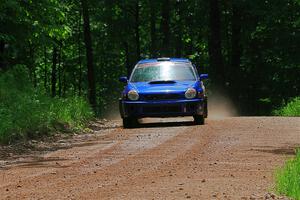 Jimmy Pelizzari / Bryce Proseus Subaru WRX on SS1, Camp 3 North.