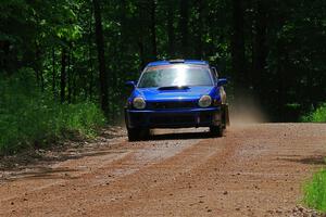 Jimmy Pelizzari / Bryce Proseus Subaru WRX on SS1, Camp 3 North.