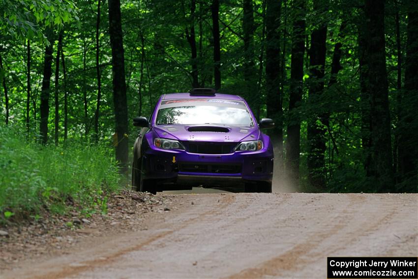 Silas Himes / Rubin Hatfield Subaru WRX STi on SS1, Camp 3 North.