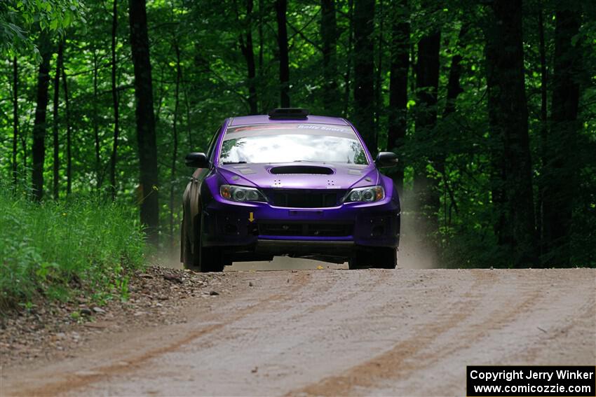 Silas Himes / Rubin Hatfield Subaru WRX STi on SS1, Camp 3 North.