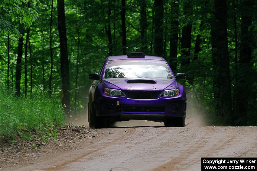 Silas Himes / Rubin Hatfield Subaru WRX STi on SS1, Camp 3 North.