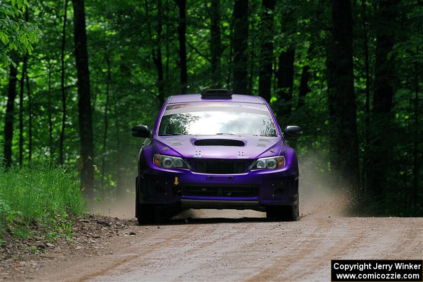 Silas Himes / Rubin Hatfield Subaru WRX STi on SS1, Camp 3 North.