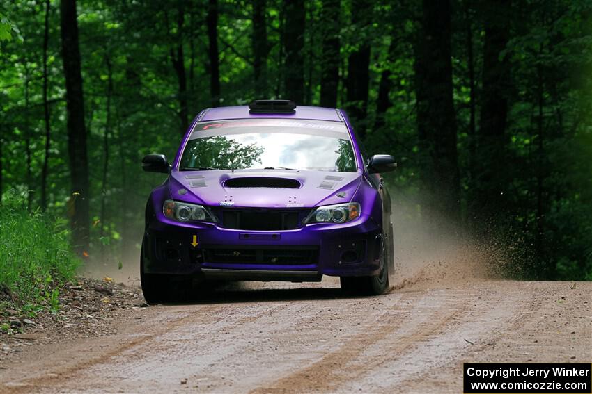 Silas Himes / Rubin Hatfield Subaru WRX STi on SS1, Camp 3 North.