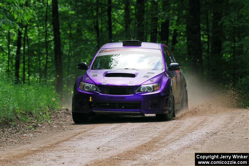 Silas Himes / Rubin Hatfield Subaru WRX STi on SS1, Camp 3 North.