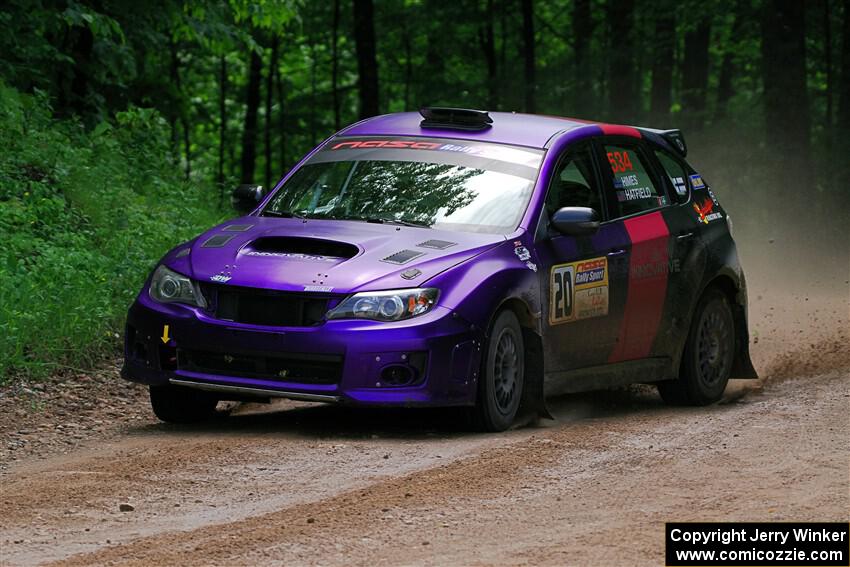 Silas Himes / Rubin Hatfield Subaru WRX STi on SS1, Camp 3 North.