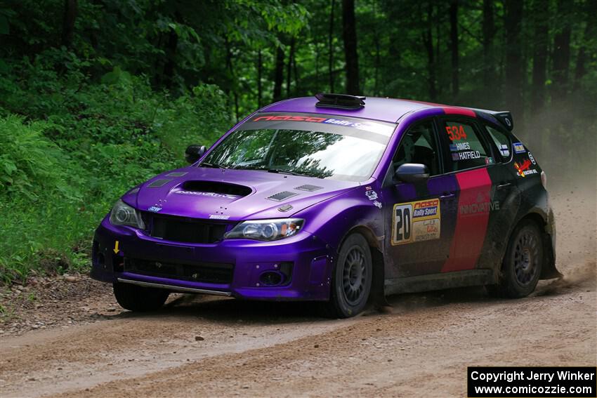 Silas Himes / Rubin Hatfield Subaru WRX STi on SS1, Camp 3 North.