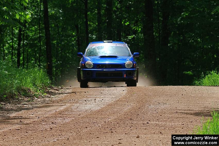 Jimmy Pelizzari / Bryce Proseus Subaru WRX on SS1, Camp 3 North.